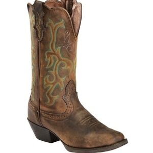 Justin Women's Square Toe Stampede Durant Western Cowboy Cowgirl Boots 7 Boho